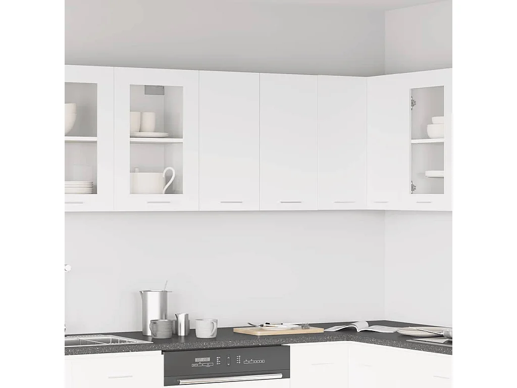 Mobiletto pensile bianco 60x31x60 cm in legno ingegnerizzato