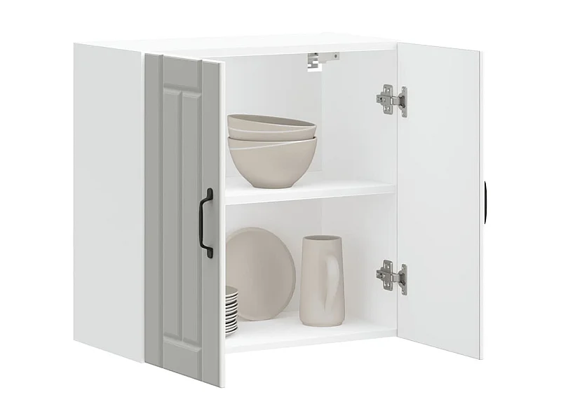 Mueble de pared de cocina de madera de ingeniería blanca Lucca