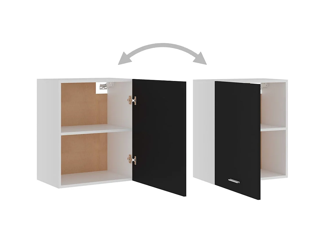 "Lyon"s 2-delige hangkast, zwart, 50x31x60 cm