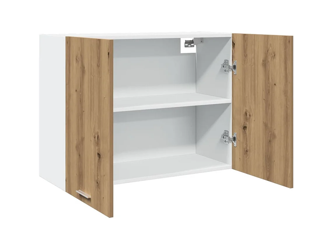 Mobile pensile "Lyon", rovere lavorato a mano, 80x31x60 cm