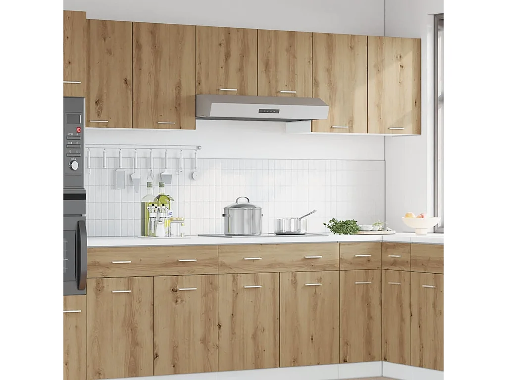 Armoire suspendue chêne artisanal 80x31x60 cm