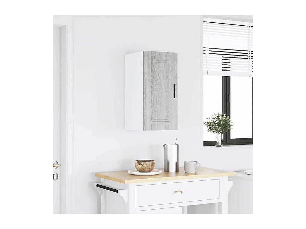 Mobile da cucina a muro in legno ingegnerizzato grigio Sonoma