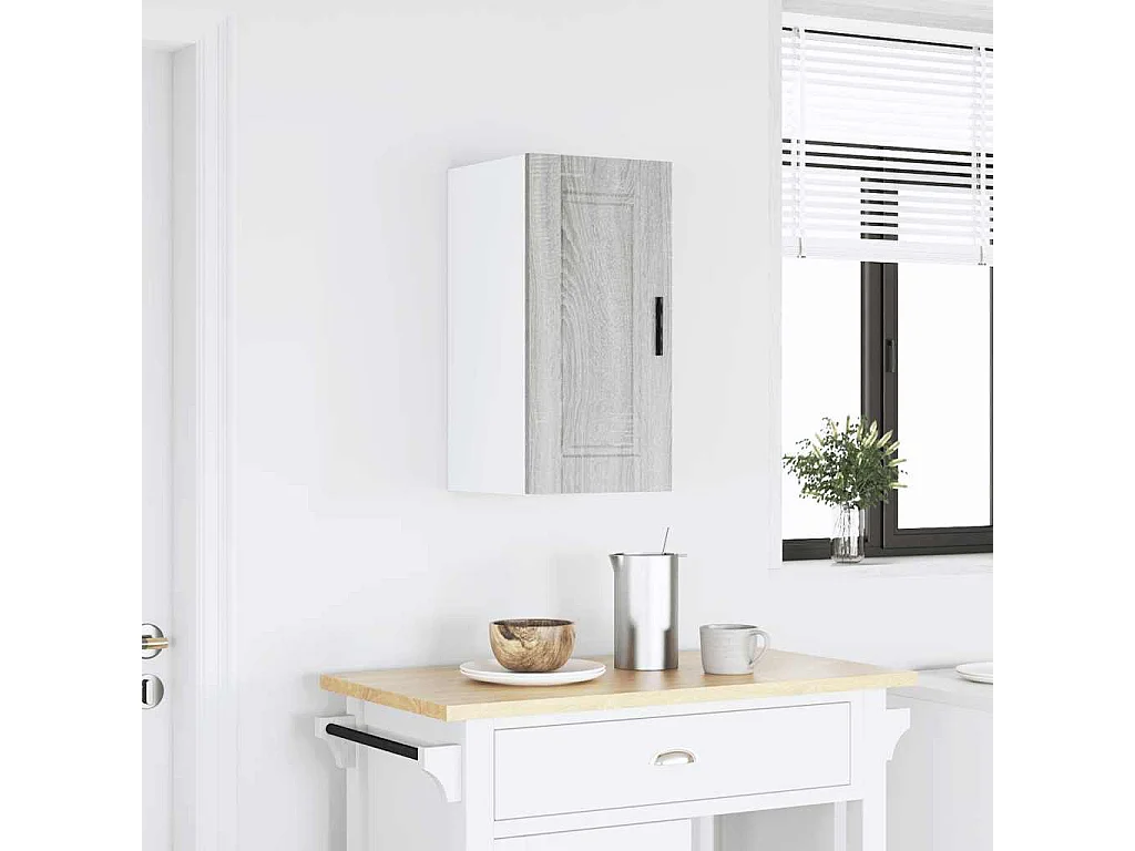 Armoire murale de cuisine sonoma gris bois d'ingénierie