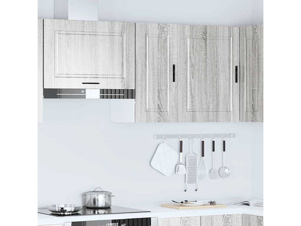 Armoire murale de cuisine sonoma gris bois d'ingénierie