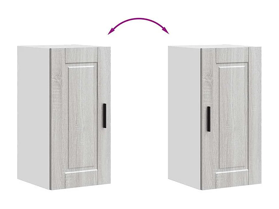 Armoire murale de cuisine sonoma gris bois d'ingénierie