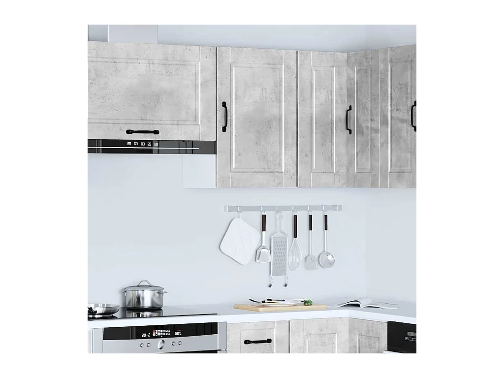 Mobile da cucina in legno ingegnerizzato grigio cemento Porto