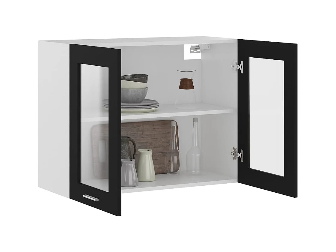 Zwarte hangkast 80x31x60 cm