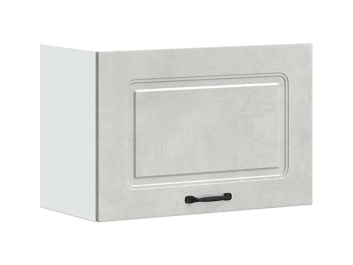 Armoire murale de cuisine gris béton bois d'ingénierie