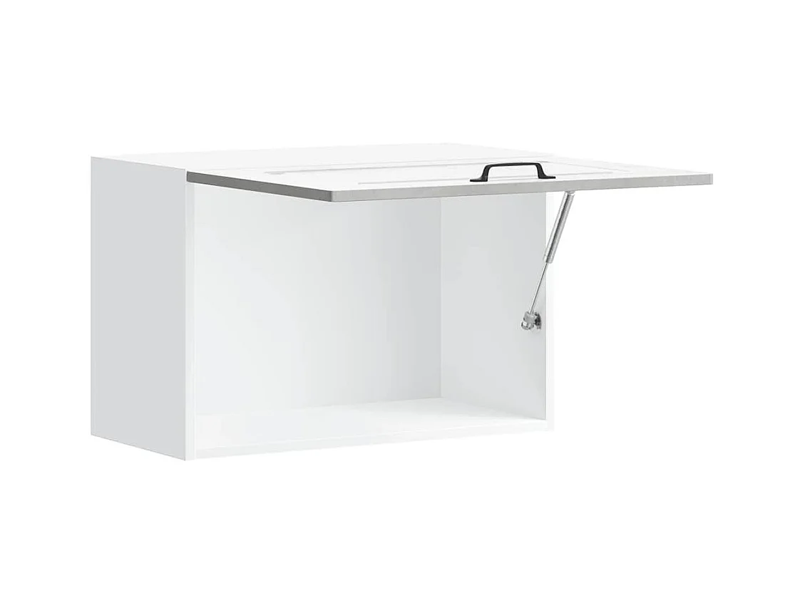 Armoire murale de cuisine gris béton bois d'ingénierie