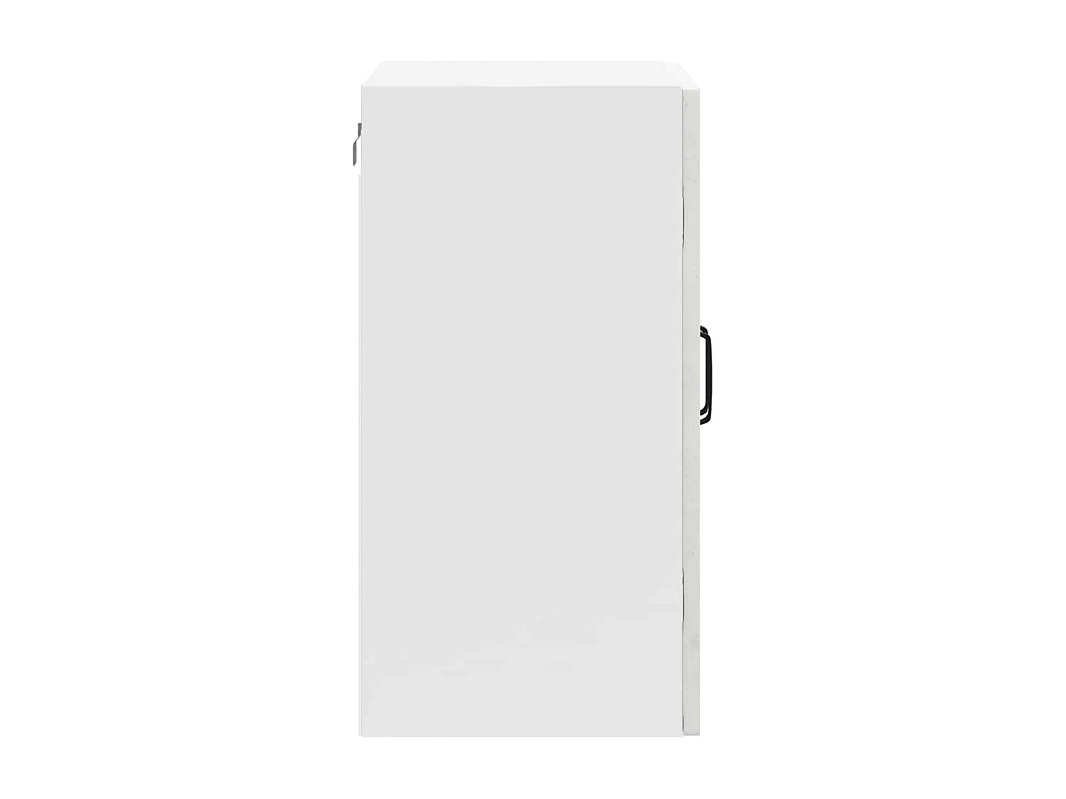 Armoire murale de cuisine avec porte en verre gris béton