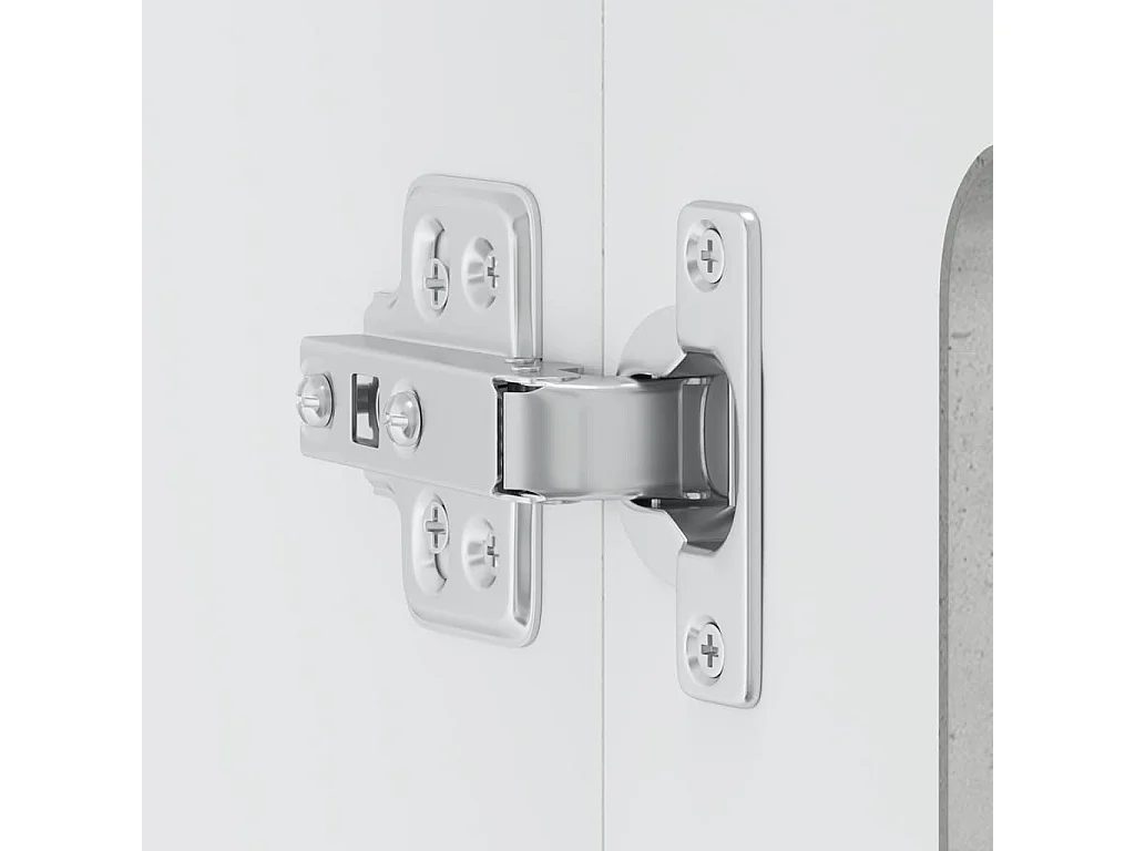 Armoire murale de cuisine avec porte en verre gris béton