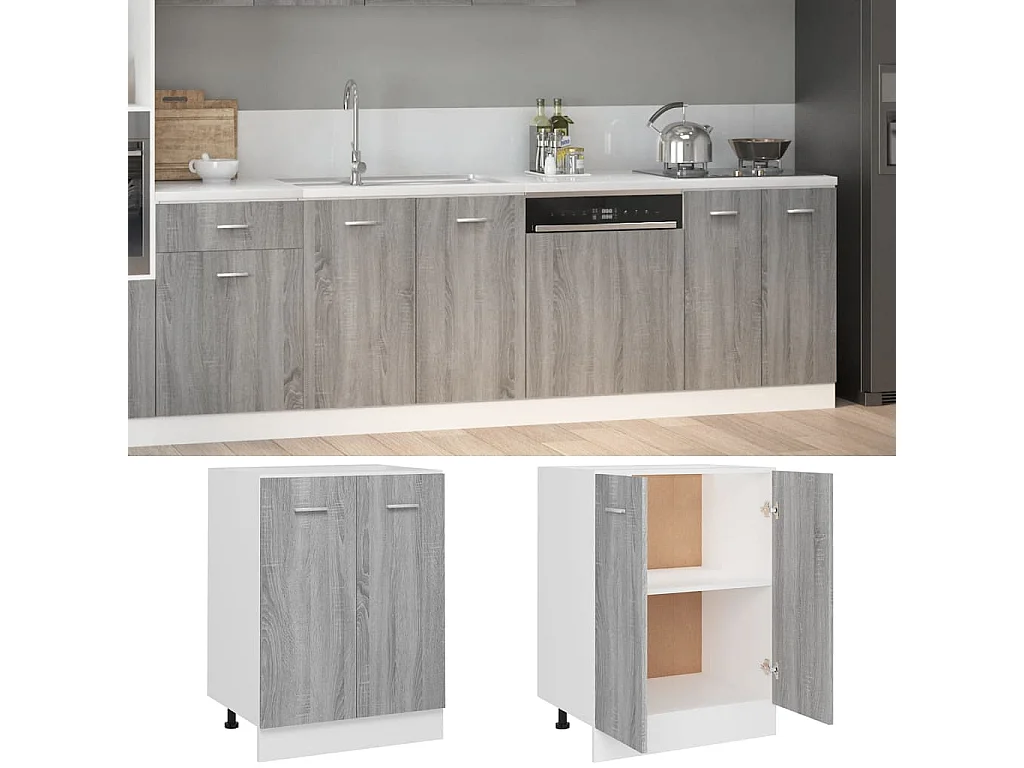 Unterschrank Sonoma grau 60x46x81,5 cm