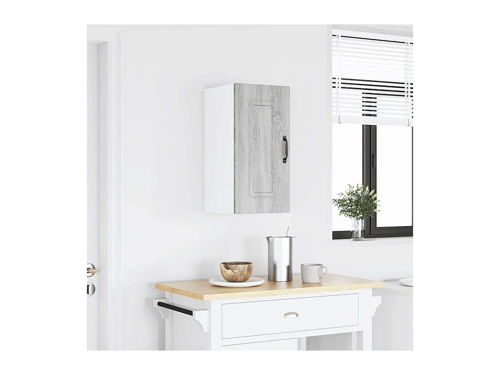 Armoire murale de cuisine sonoma gris bois d'ingénierie