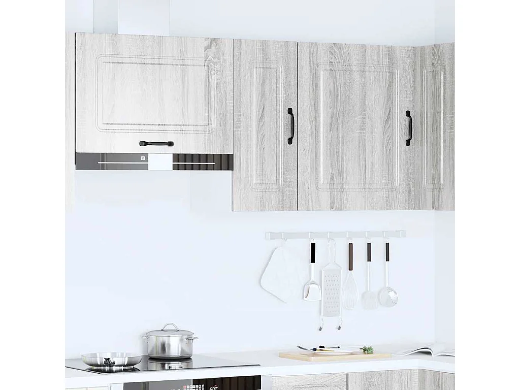 Armoire murale de cuisine sonoma gris bois d'ingénierie