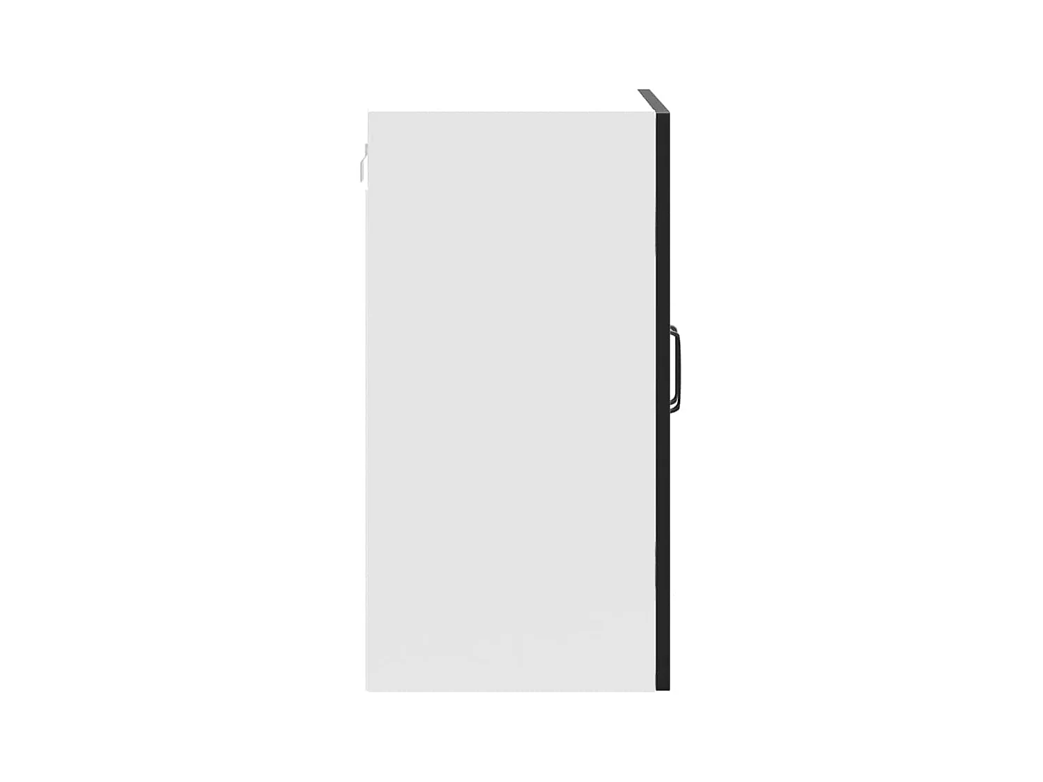 Pensile da cucina nero con anta in vetro