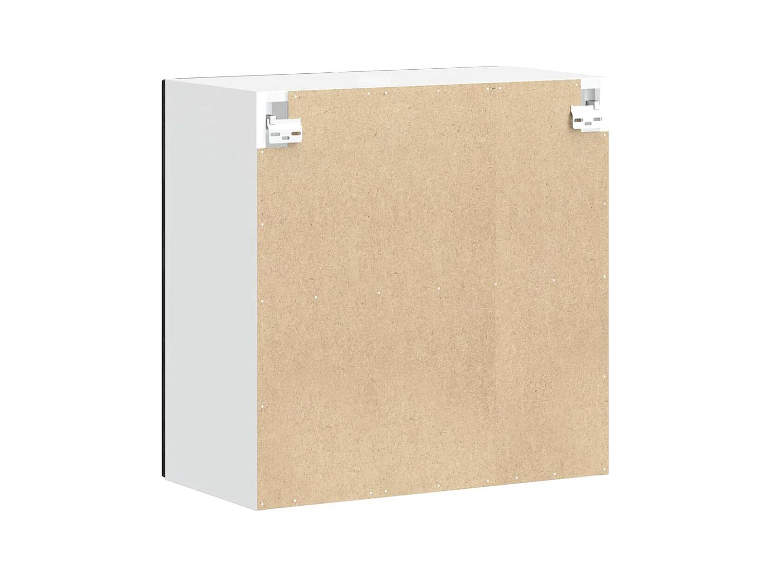 Pensile da cucina nero con anta in vetro