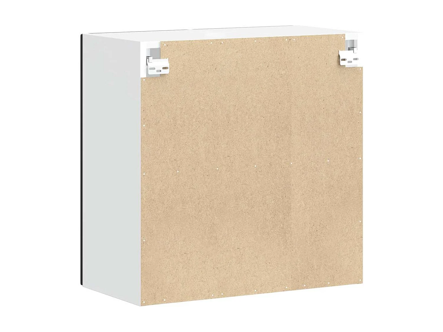 Armoire murale de cuisine avec porte en verre noir