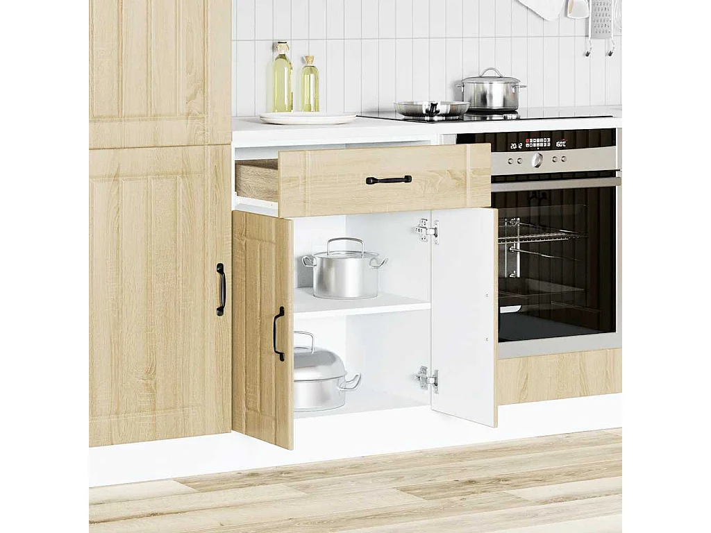 Armoire de cuisine chêne sonoma bois ingénierie