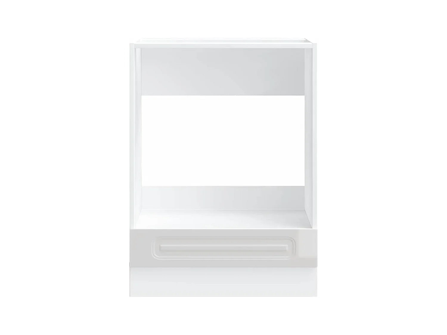 Armoire à four blanc brillant bois d'ingénierie