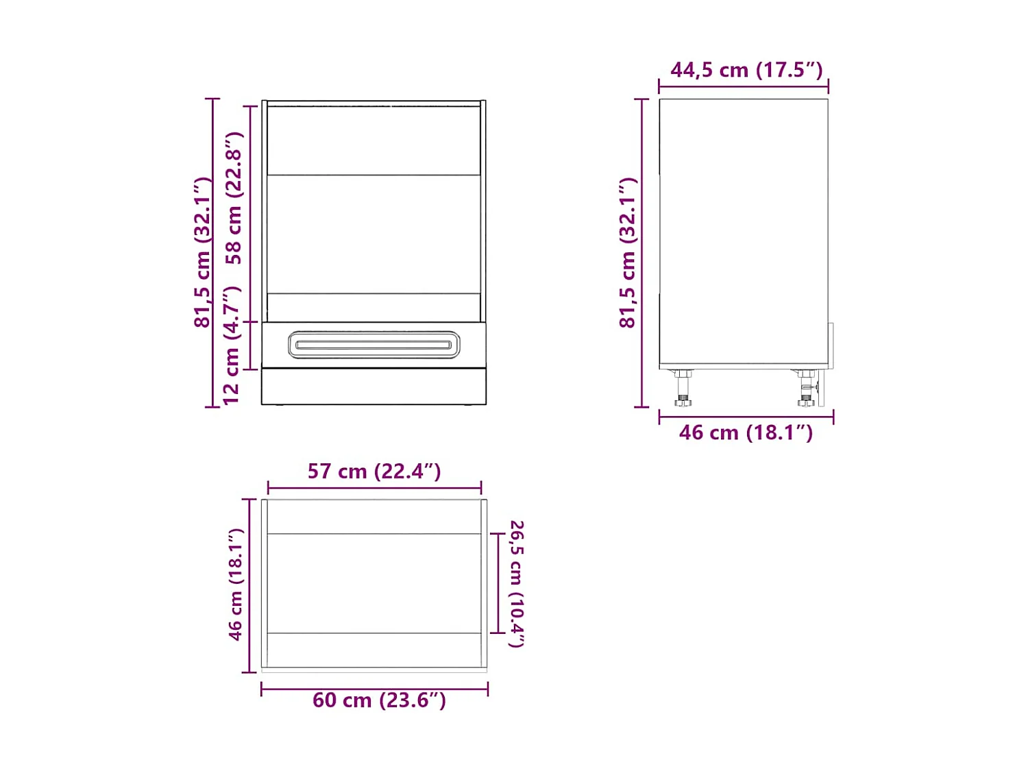 Armoire à four blanc brillant bois d'ingénierie