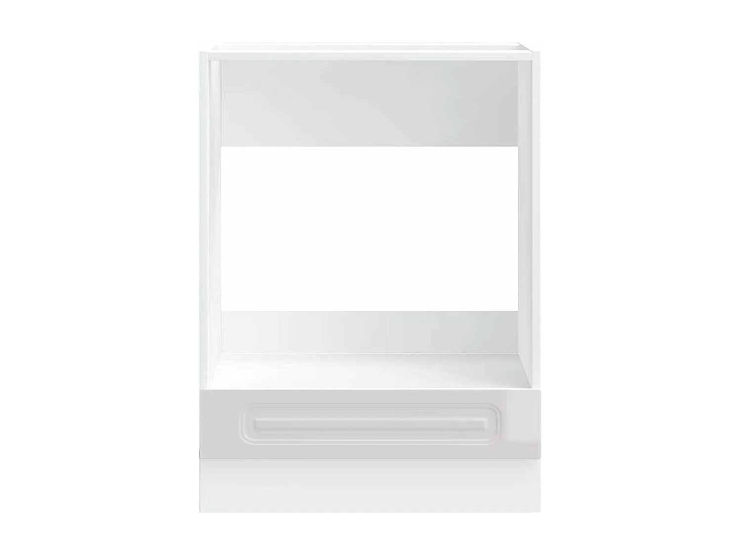 Armoire à four blanc brillant bois d'ingénierie