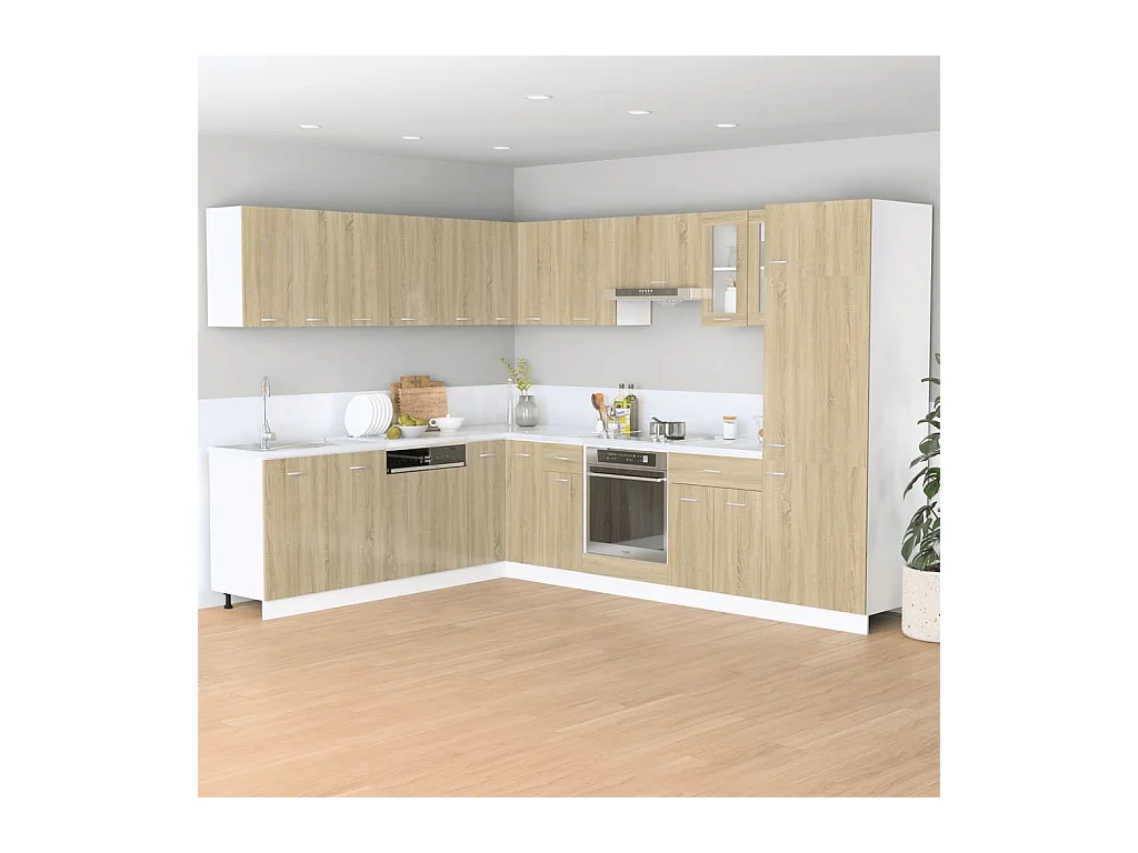 Mobile basso "Lyon", rovere Sonoma, 80x46x81,5 cm