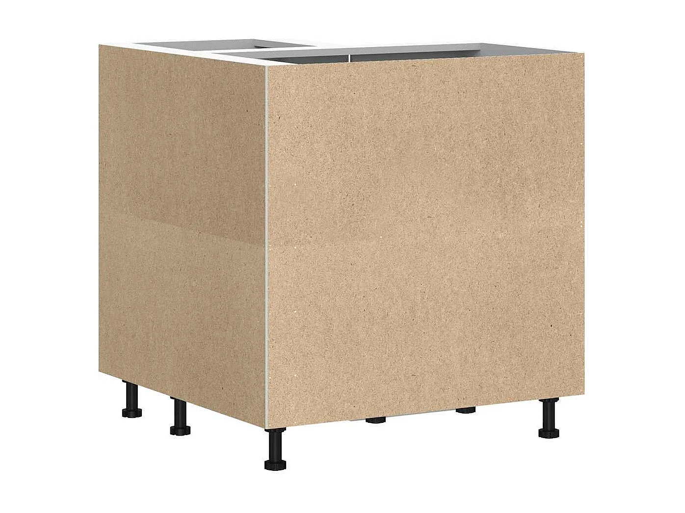 Küchen-Eckschrank aus schwarzem Holzwerkstoff