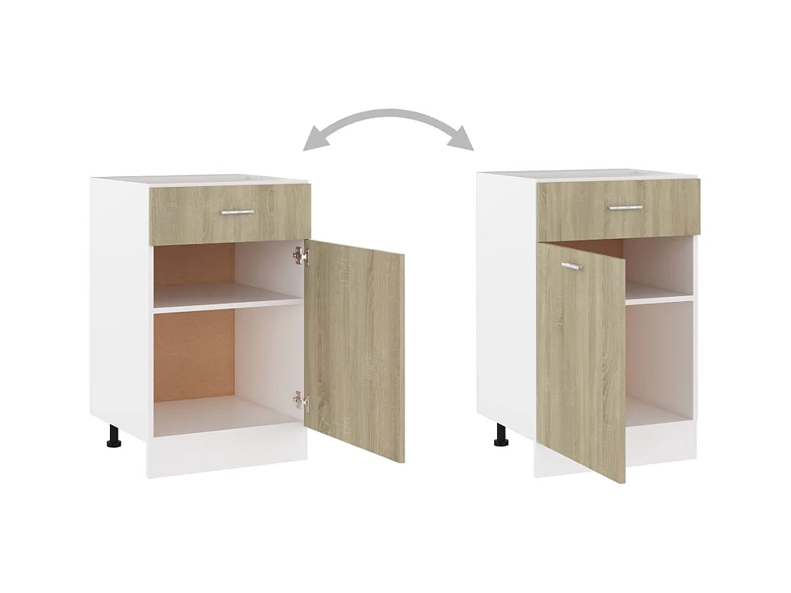 Mobiletto da terra con cassetti in rovere Sonoma "Lyon"