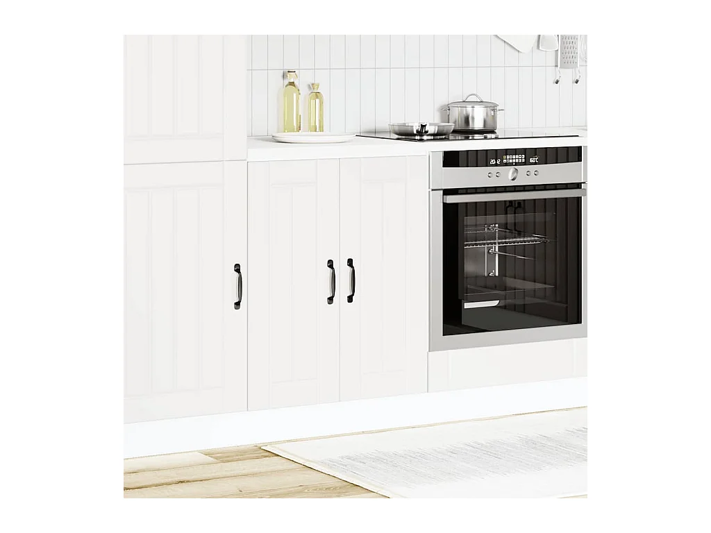 Meuble de base de lavabo blanc bois d'ingénierie