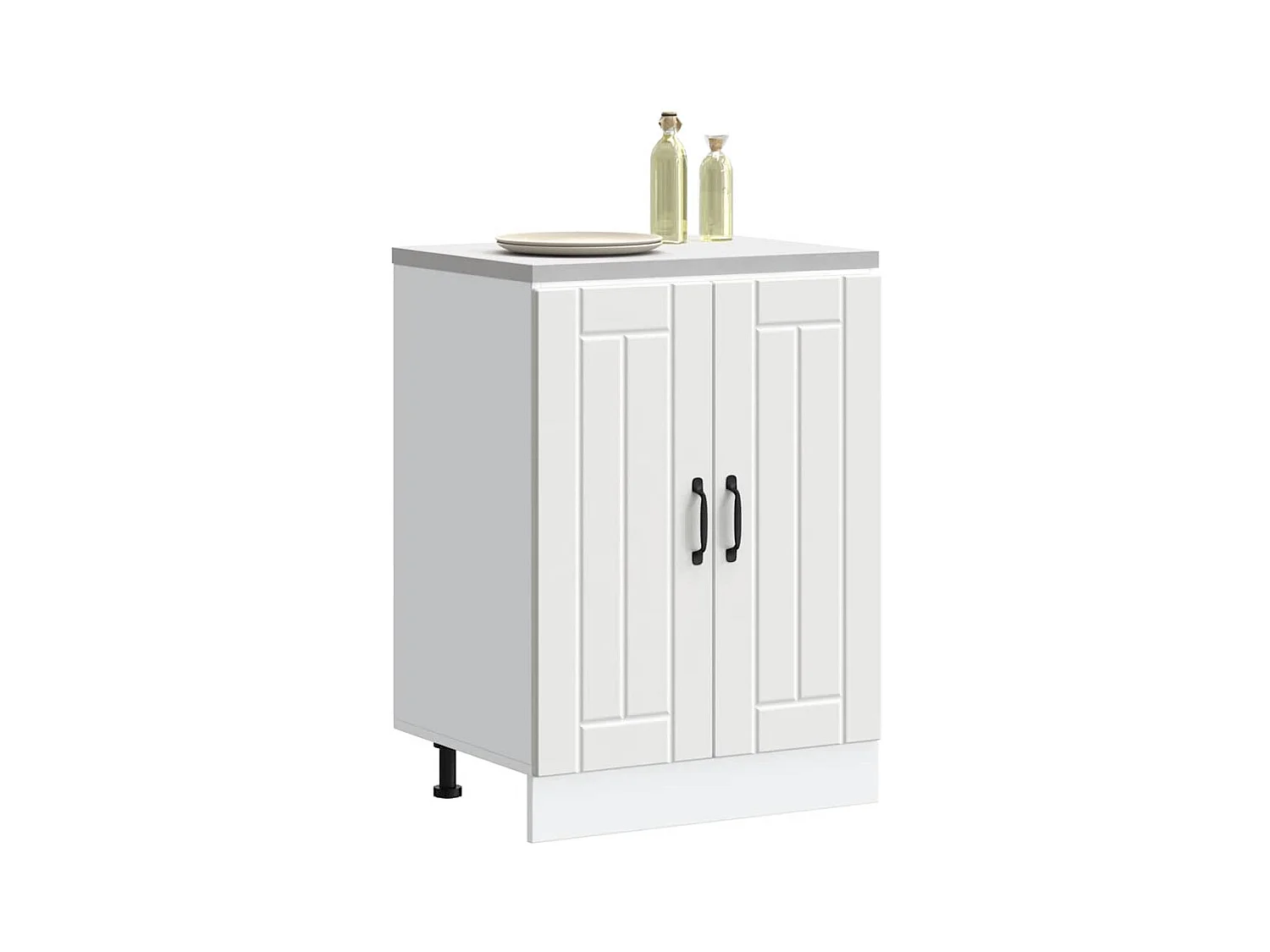 Meuble de base de lavabo blanc bois d'ingénierie