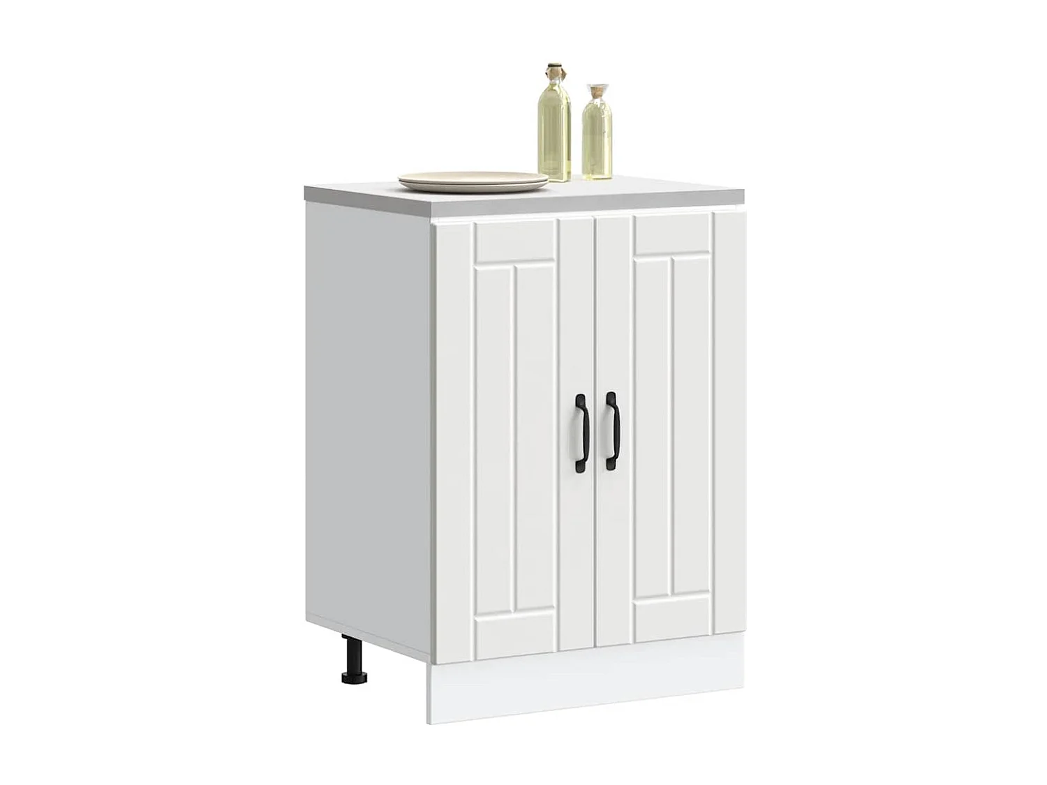 Meuble de base de lavabo blanc bois d'ingénierie