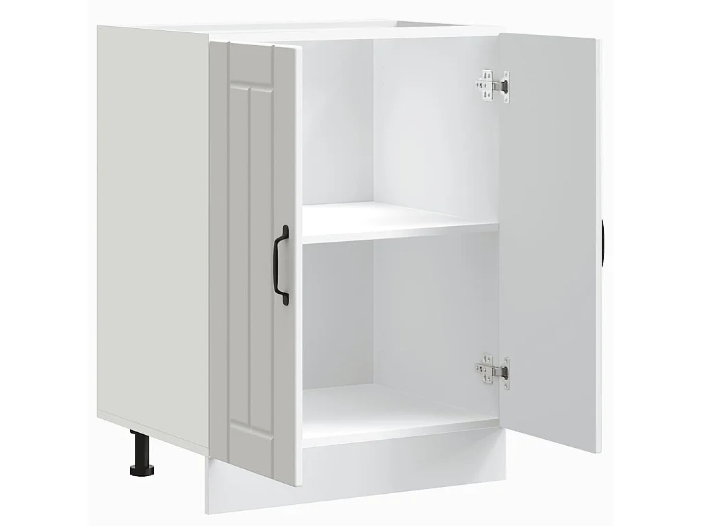Meuble de base de lavabo blanc bois d'ingénierie