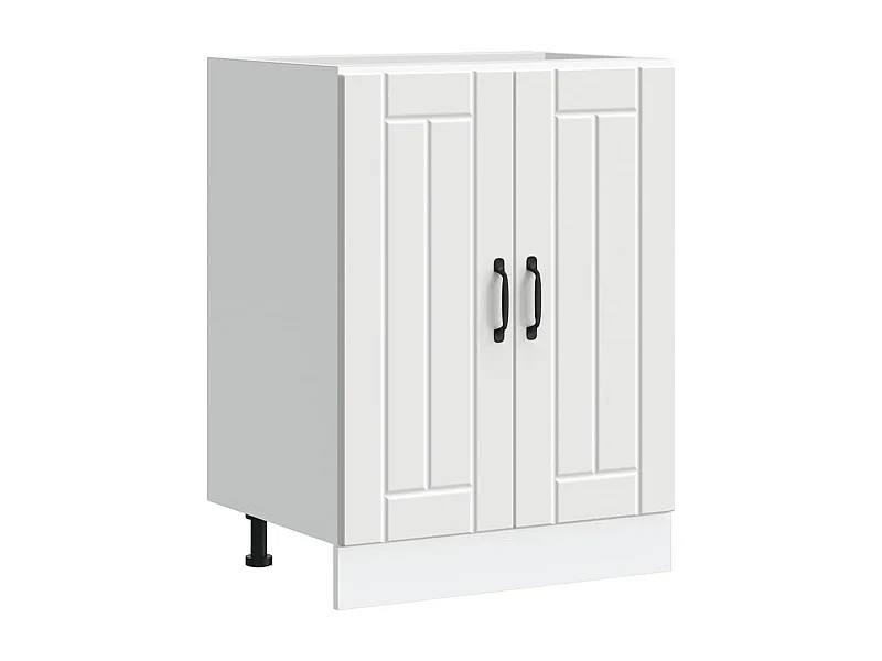 Meuble de base de lavabo blanc bois d'ingénierie