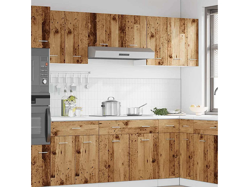 Armoire suspendue vieux bois 30x31x60 cm