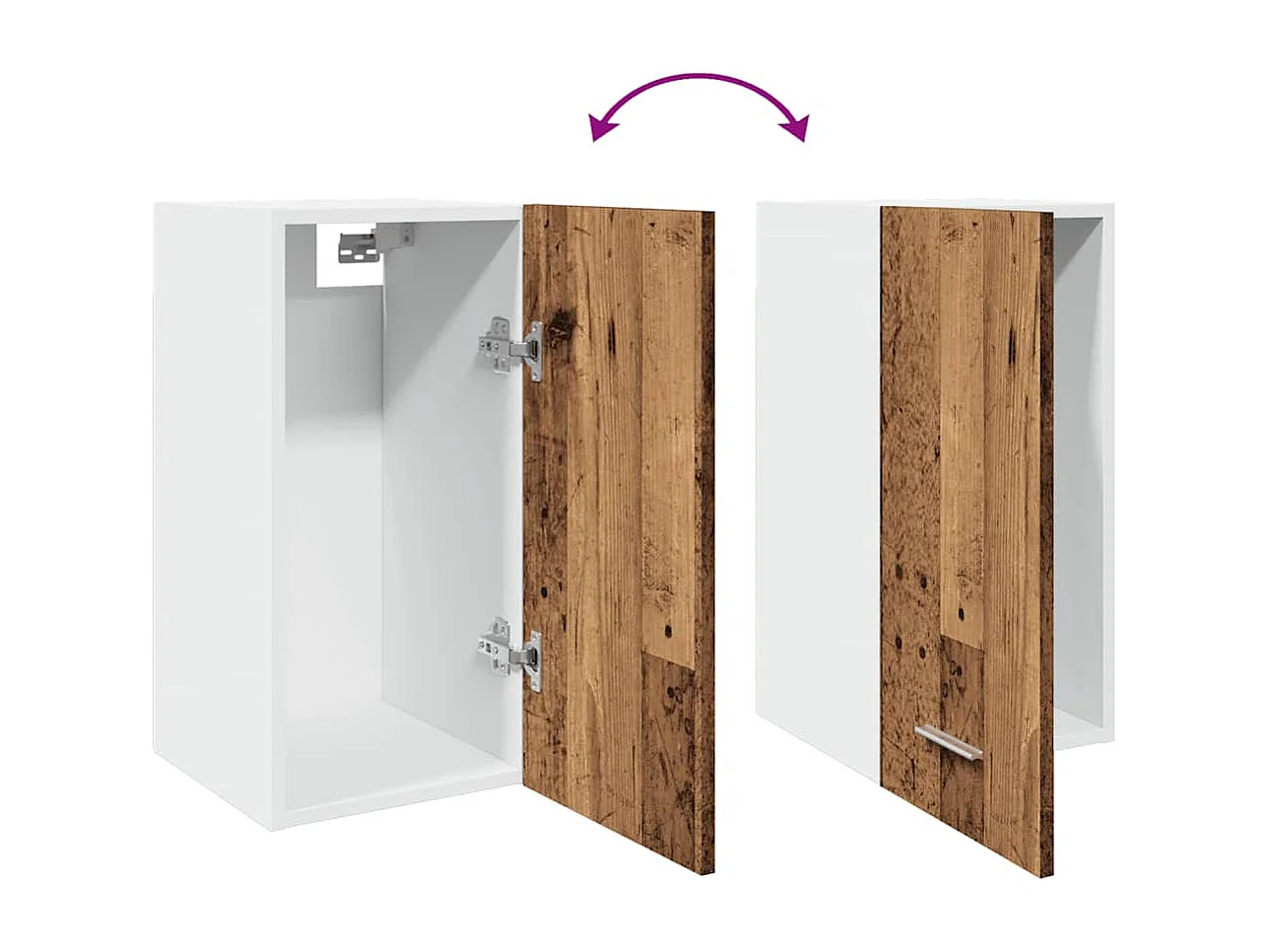 Armoire suspendue vieux bois 30x31x60 cm