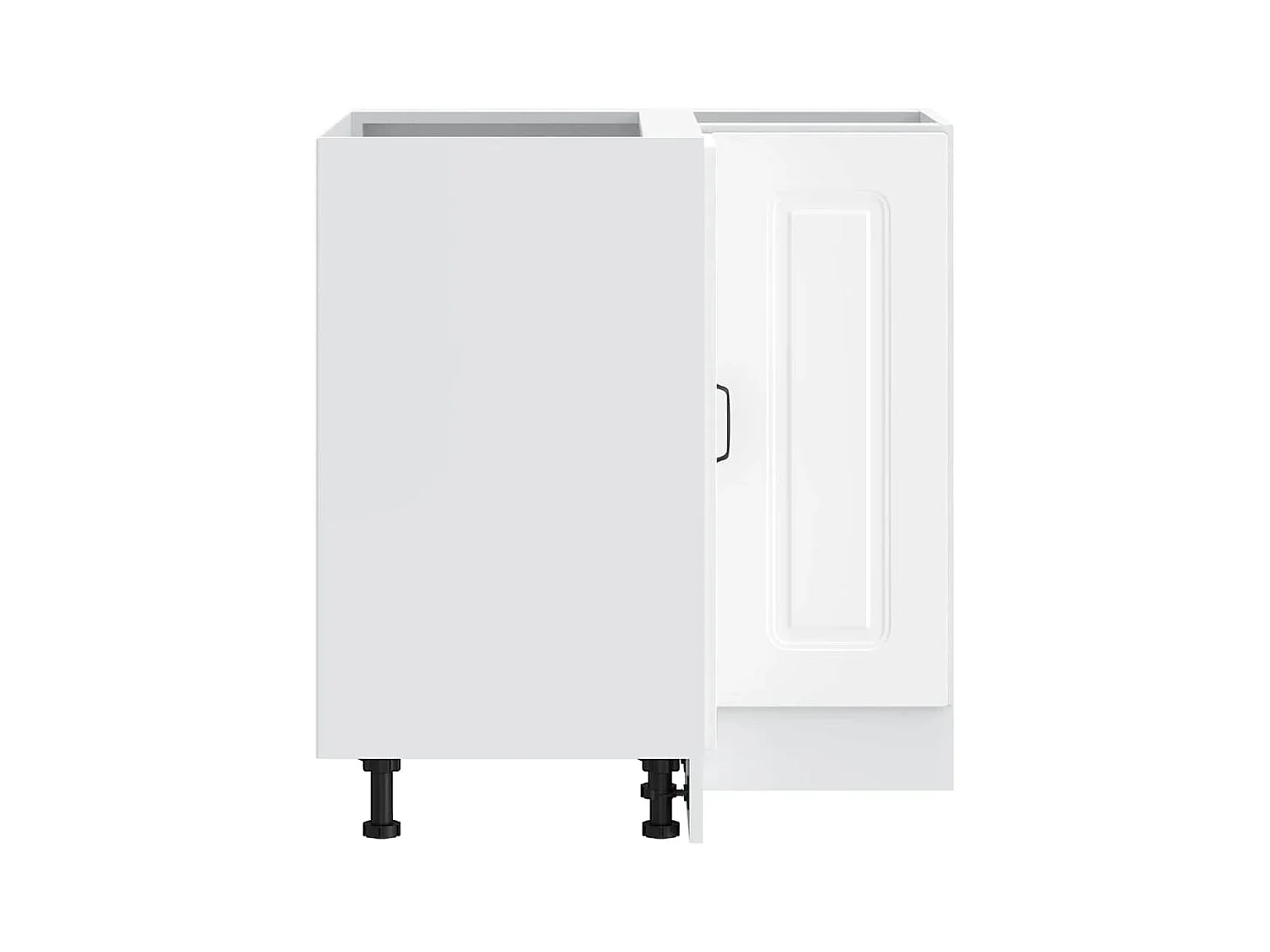 Armoire d'angle de cuisine blanc bois d'ingénierie