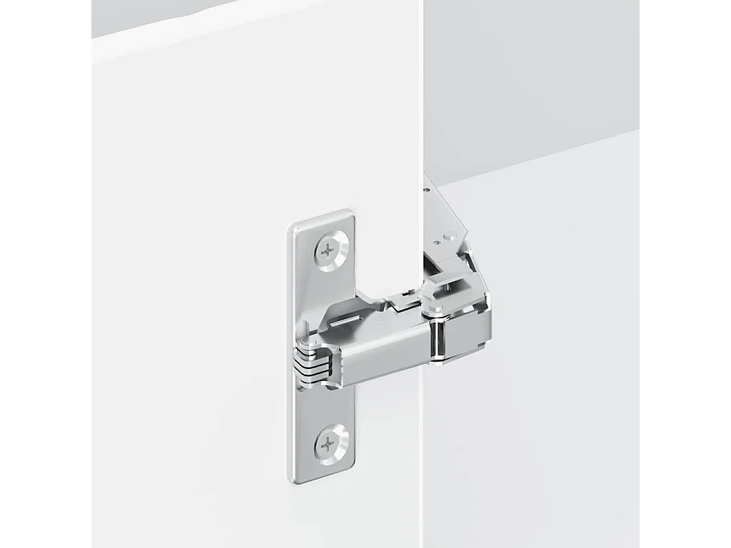 Armario esquinero de cocina de madera de ingeniería blanca