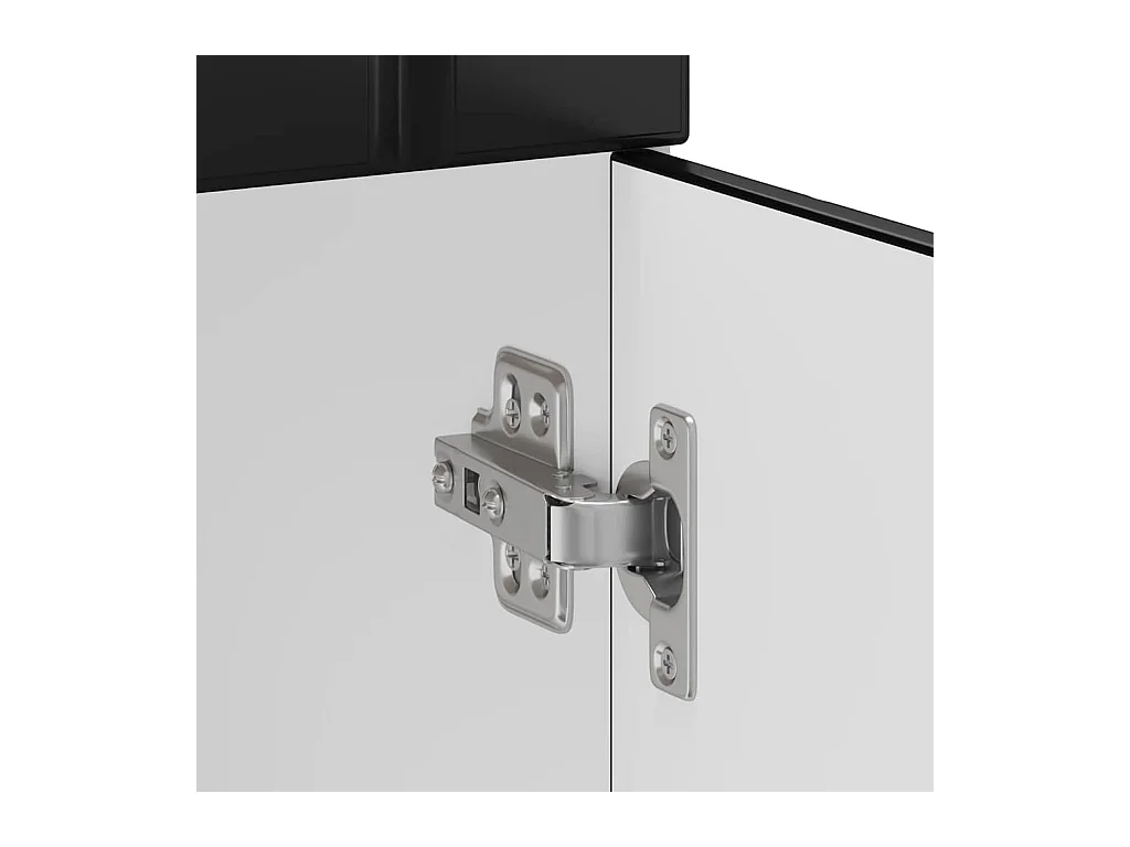 zwarte keukenkast van bewerkt hout