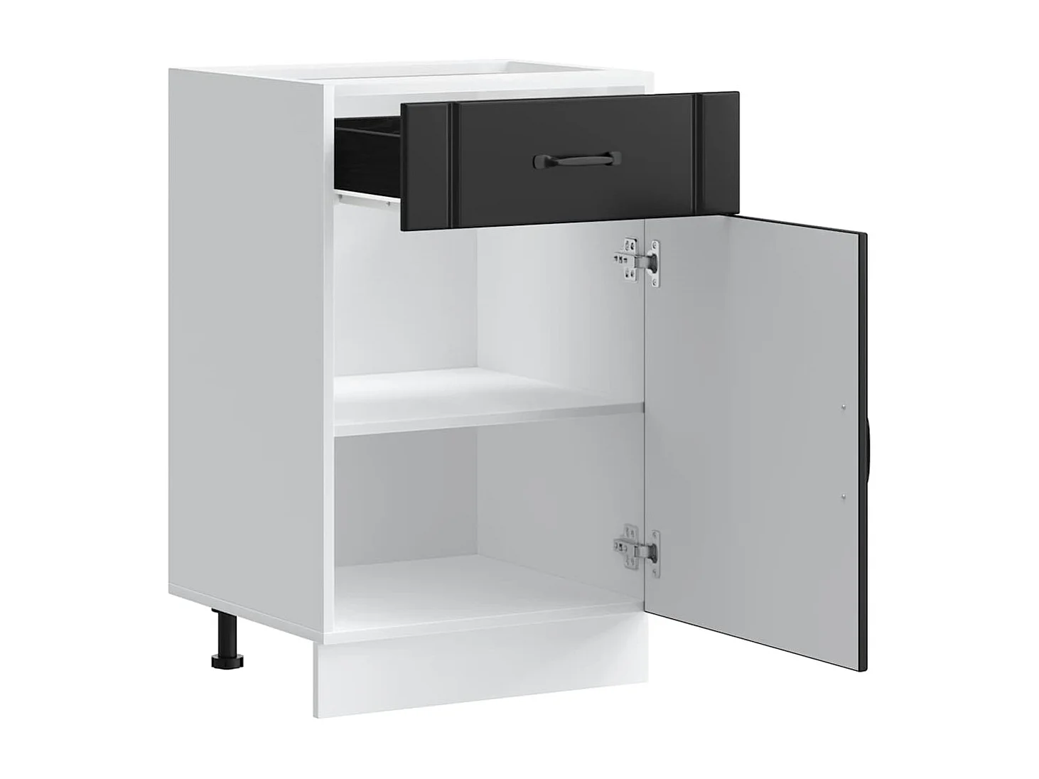 Armoire de cuisine noir bois d'ingénierie