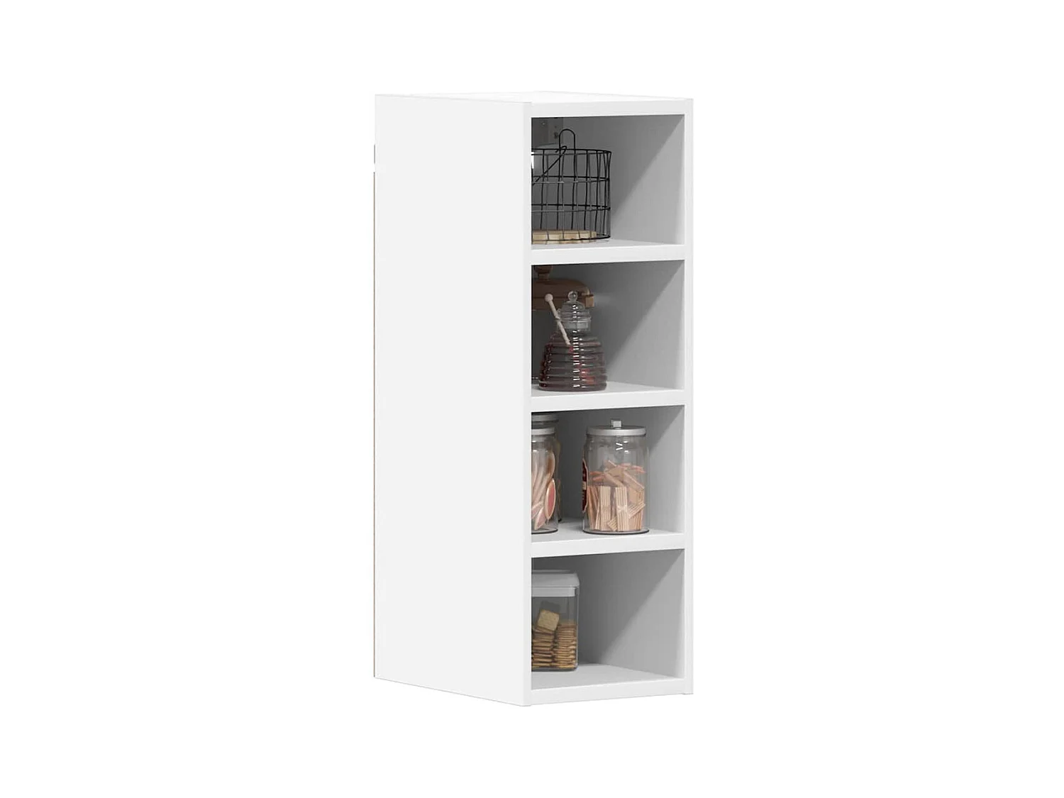 Armoire suspendue blanc 20x29,5x60 cm bois d'ingénierie