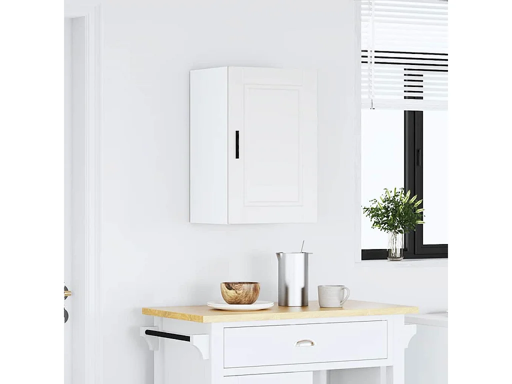 Mueble de pared de cocina de madera de ingeniería blanca Porto