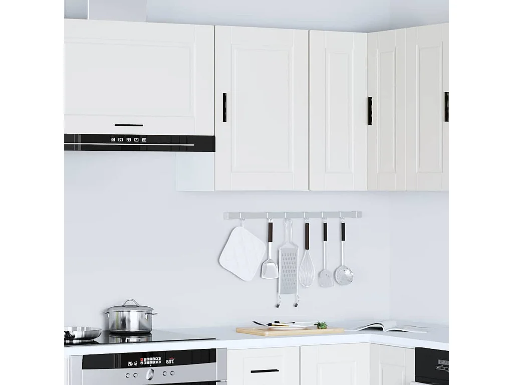 Mueble de pared de cocina de madera de ingeniería blanca Porto