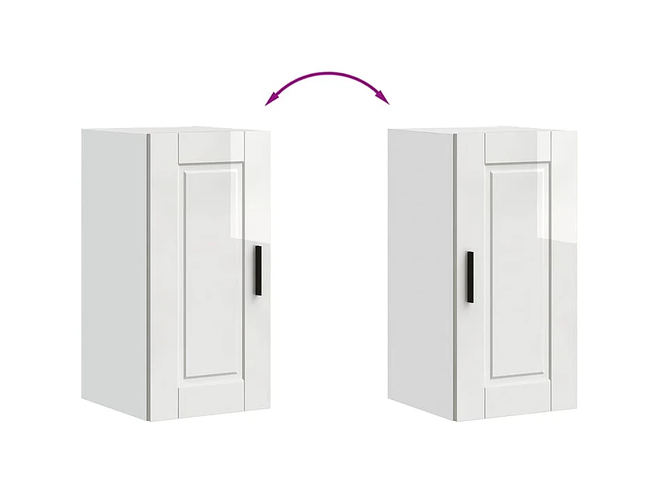 Mobile da cucina in legno ingegnerizzato bianco lucido