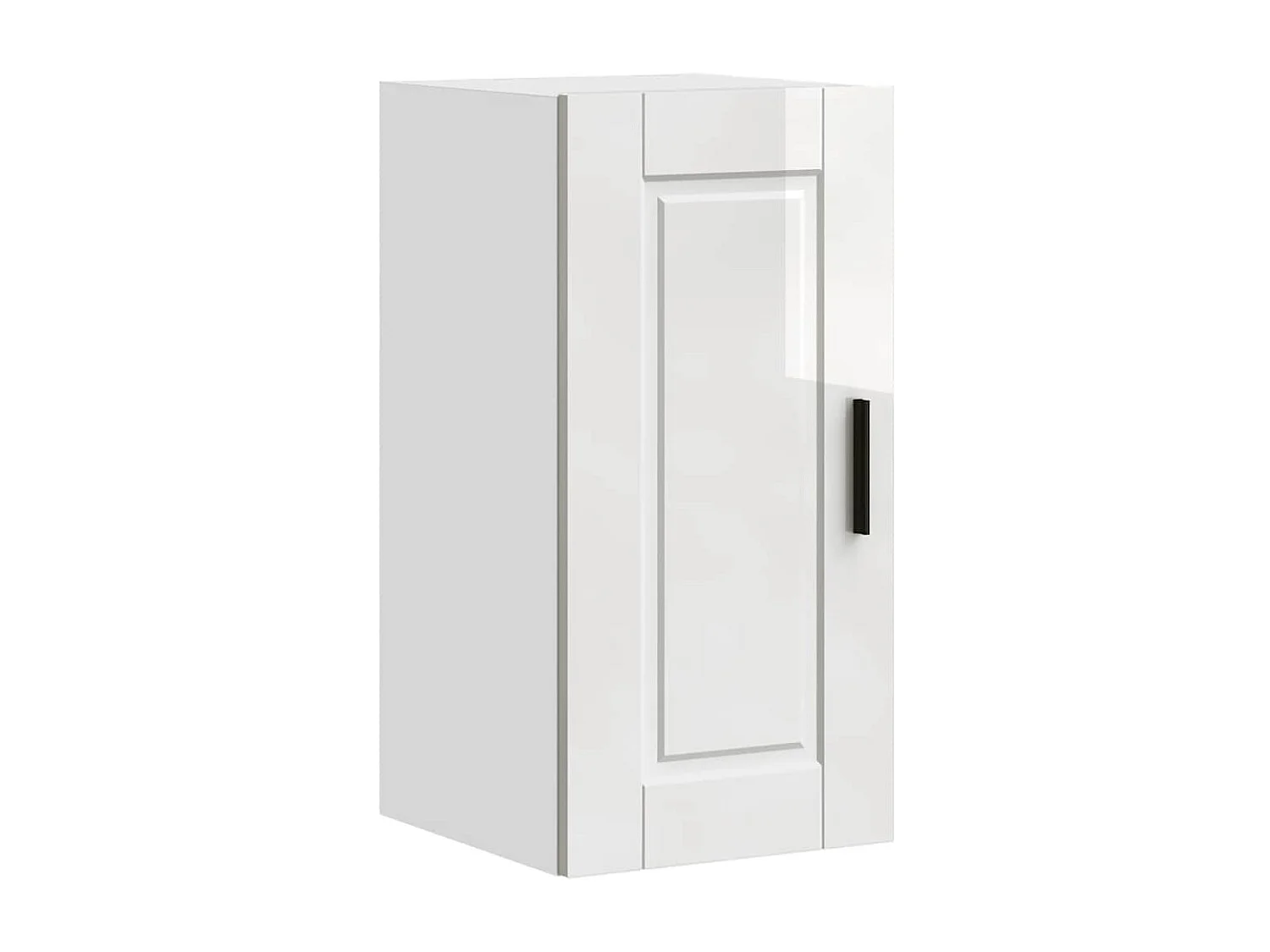 Armoire murale de cuisine blanc brillant bois ingénierie