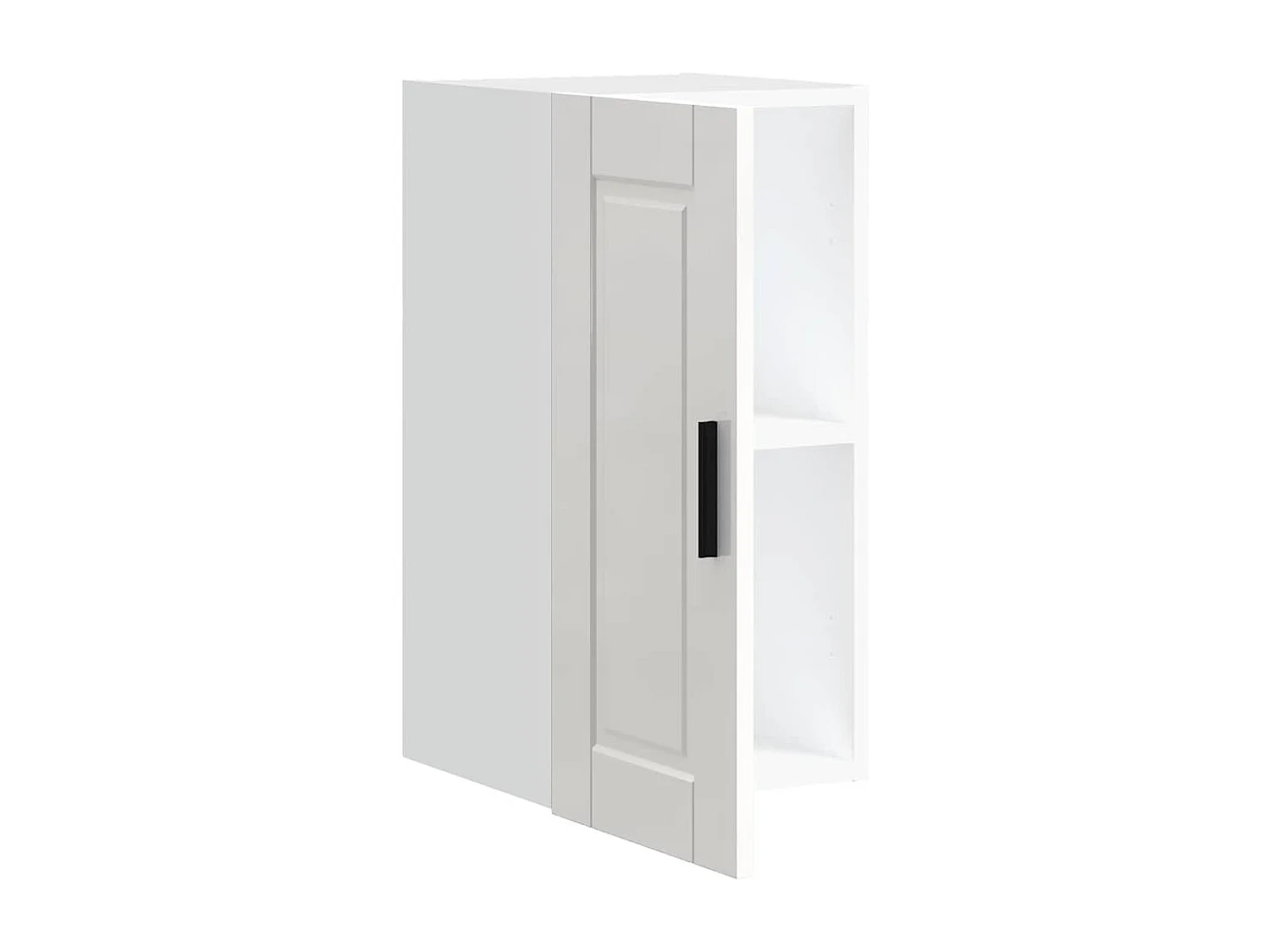 Armoire murale de cuisine blanc brillant bois ingénierie