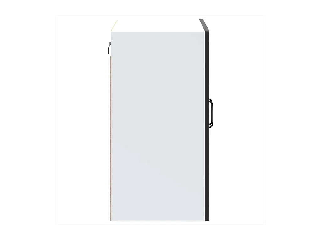 Pensile da cucina nero con anta in vetro