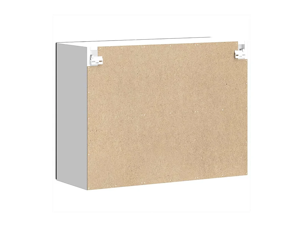 Pensile da cucina nero con anta in vetro