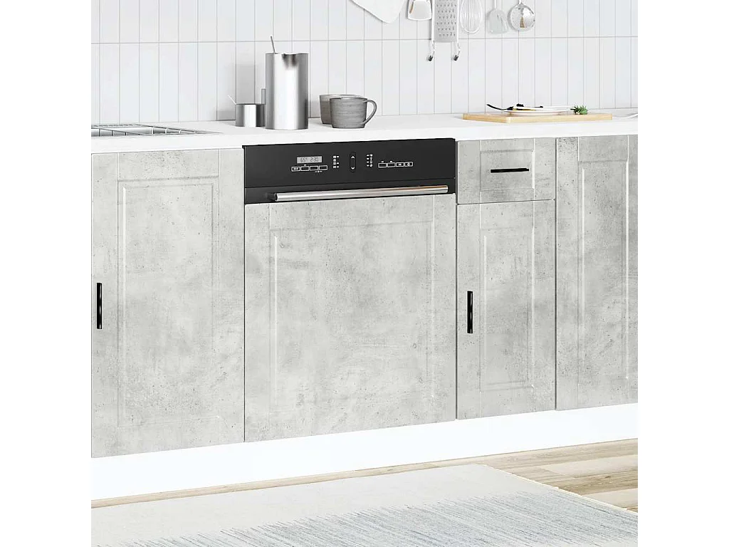 Pannello lavastoviglie cemento grigio 60x1,5x67 cm