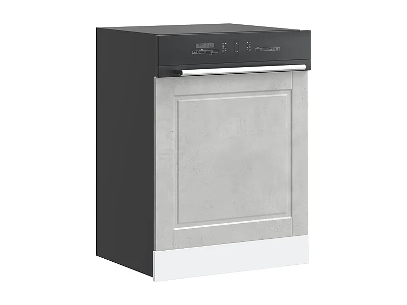 Panneau de lave-vaisselle gris béton 60x1,5x67 cm