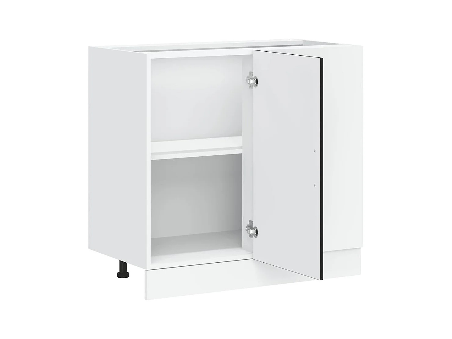 Base cucina in legno ingegnerizzato nero "Lyon"